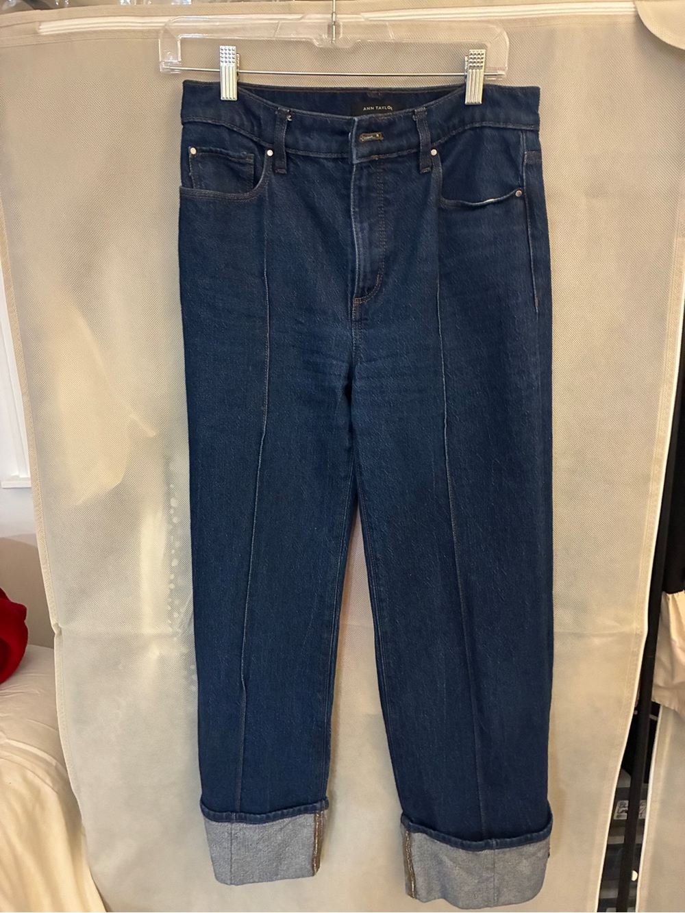 Ann Taylor Dark Indigo Boyfriend Jeans - Picture 1 of 3